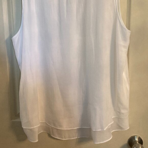 Cristina B White Sleeveless Layered Top - NWT - Picture 6 of 9